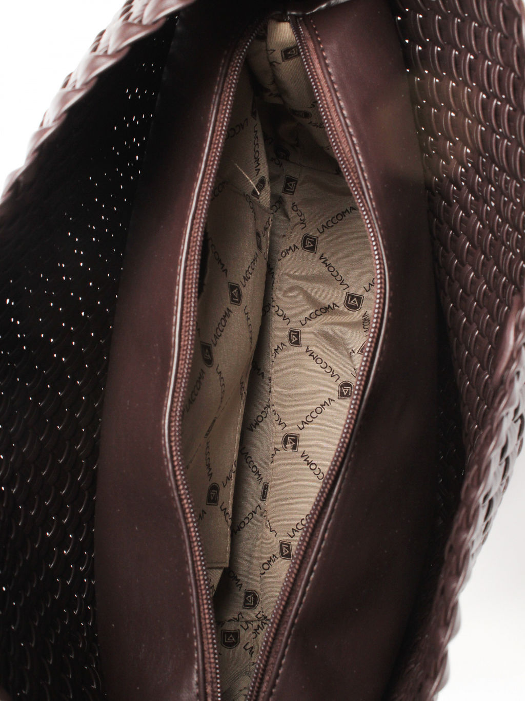 LACCOMA сумка СУ1053-0-темно-коричневый эко кожа хлопок  фото 5