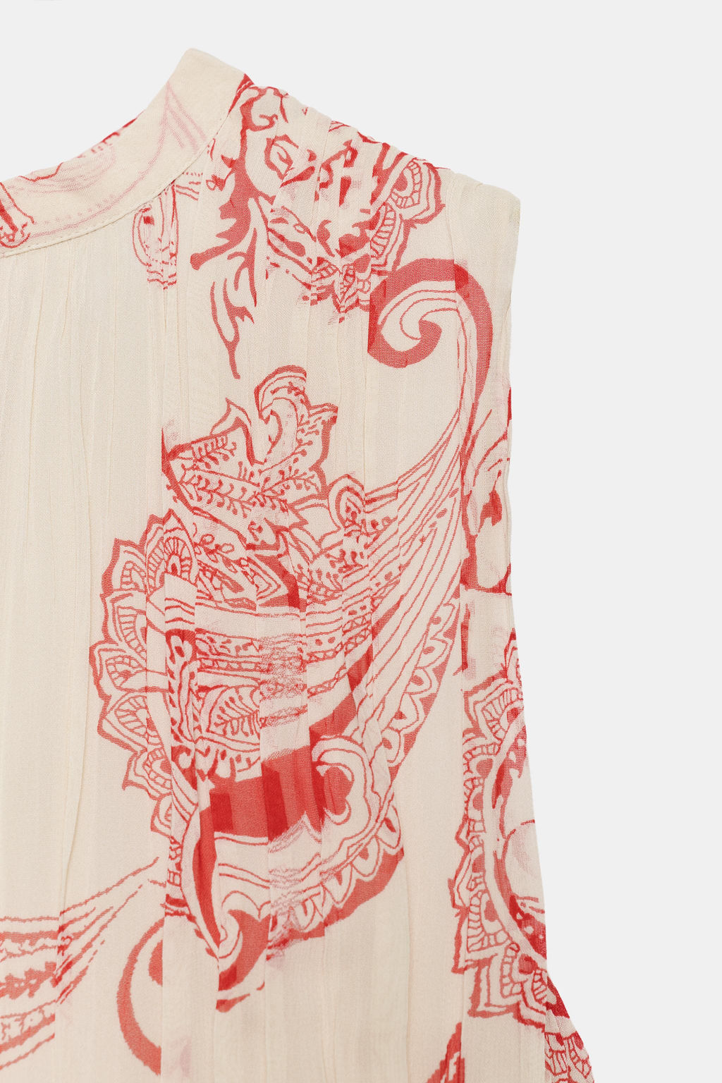 TOP ESTAMPADO ZW COLLECTION / Crudo / Rojo - Zara фото 8