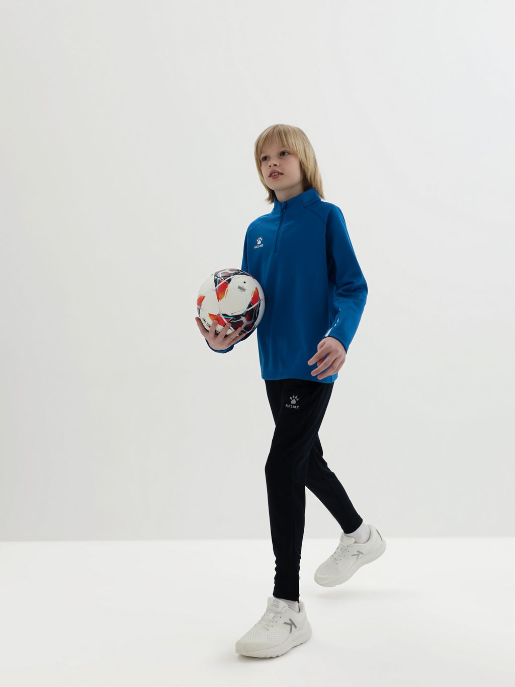 Детская олимпийка KELME Childrens Pullover (plus Fleece) Blue
