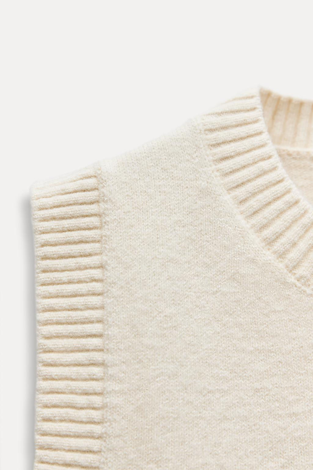 PLAIN KNIT VEST - Zara фото 9