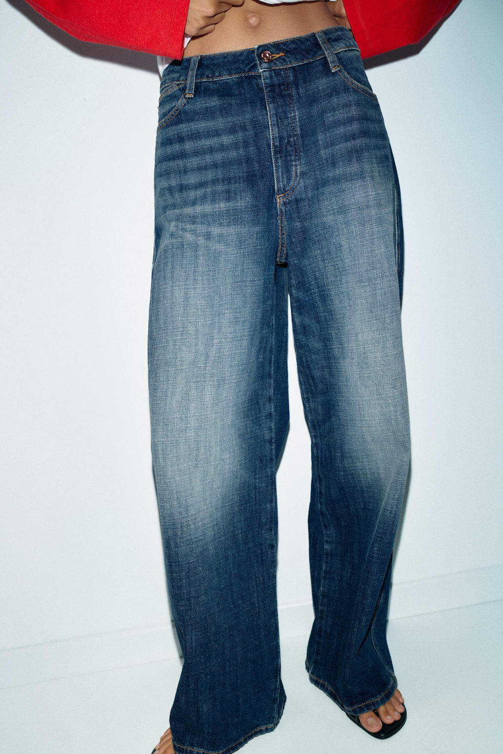 JEANS Z1975 STRAIGHT LOW-RISE FULL LENGTH - Zara фото 12