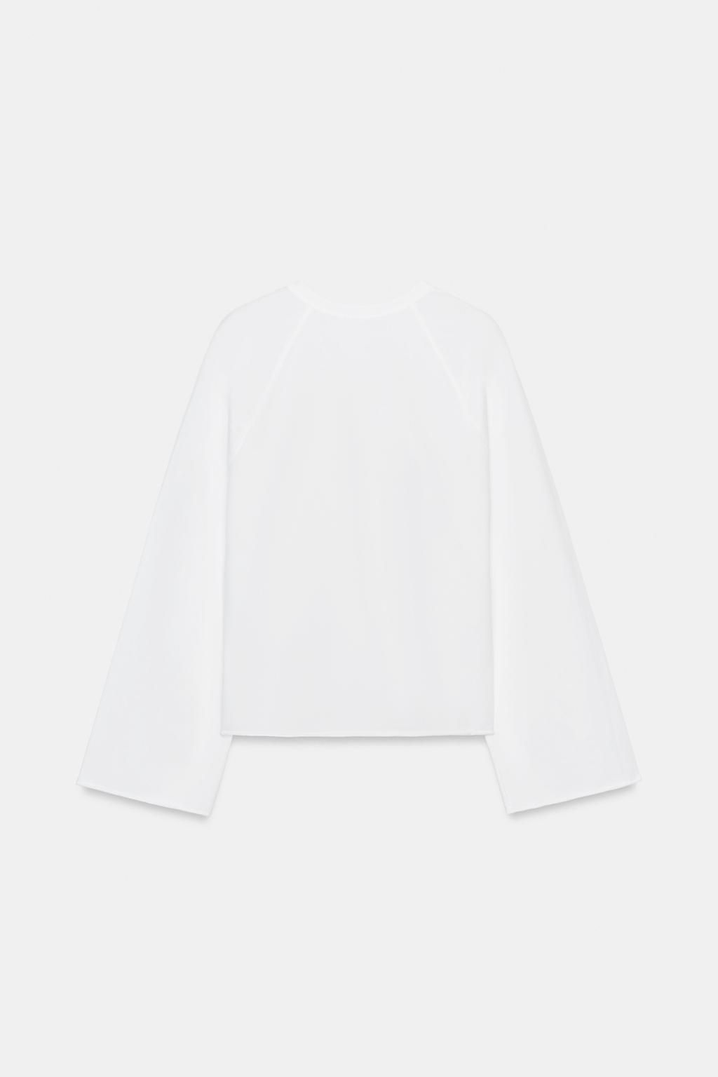 CAMISETA MANGA LARGA RANGL?N / Blanco - Zara фото 13