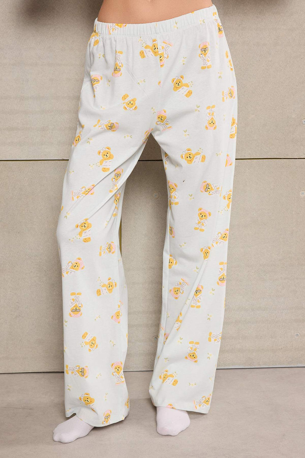 Mavi %100 Pamuklu Ay?c?k Desenli Orme Pijama Tak?m? THMSS26PT00025 - Trendyolmilla фото 3