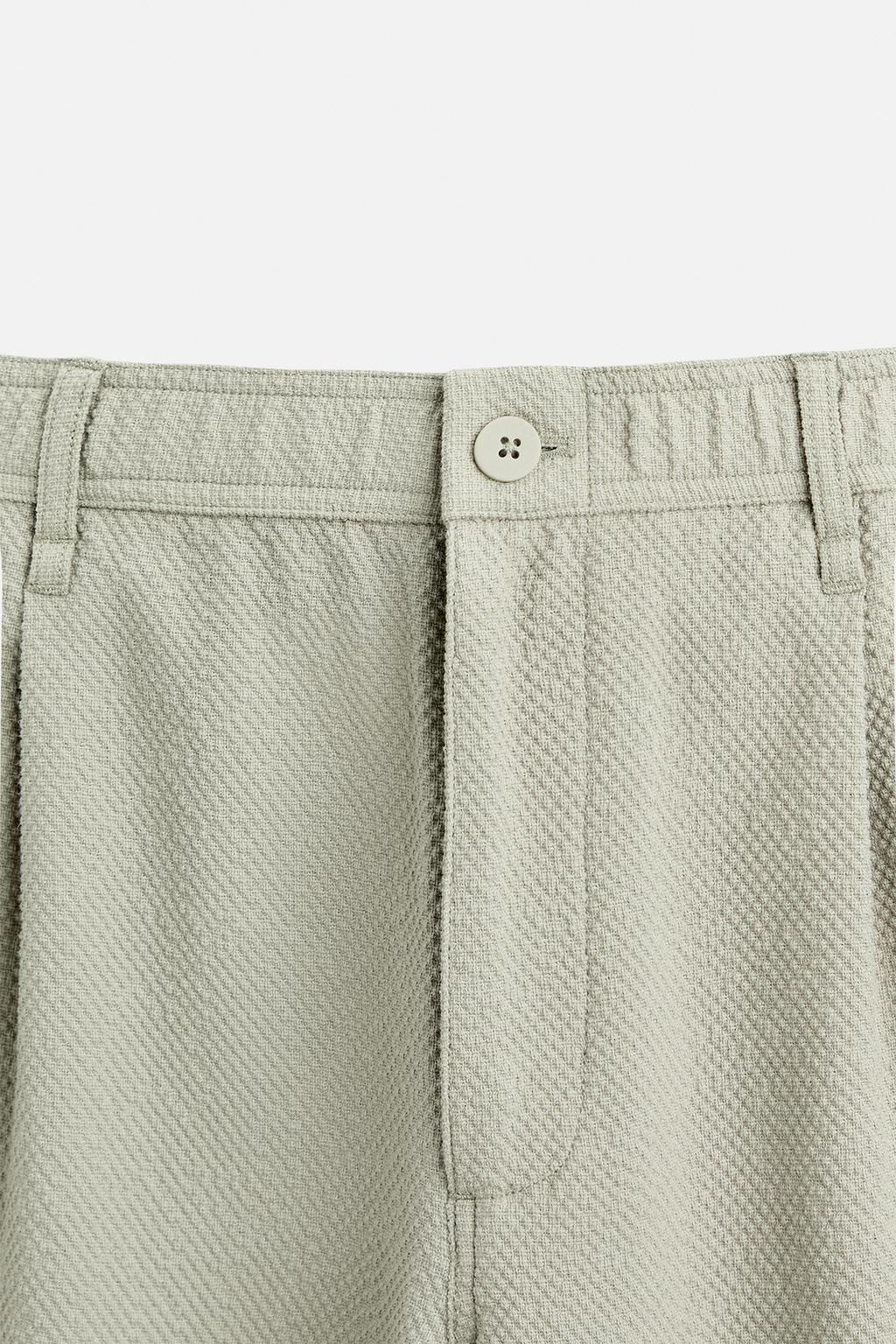 TEXTURED PLEATED TROUSERS - Zara фото 26