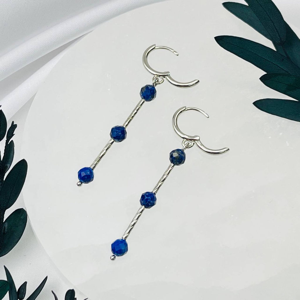 Серьги длинные из Лазурита