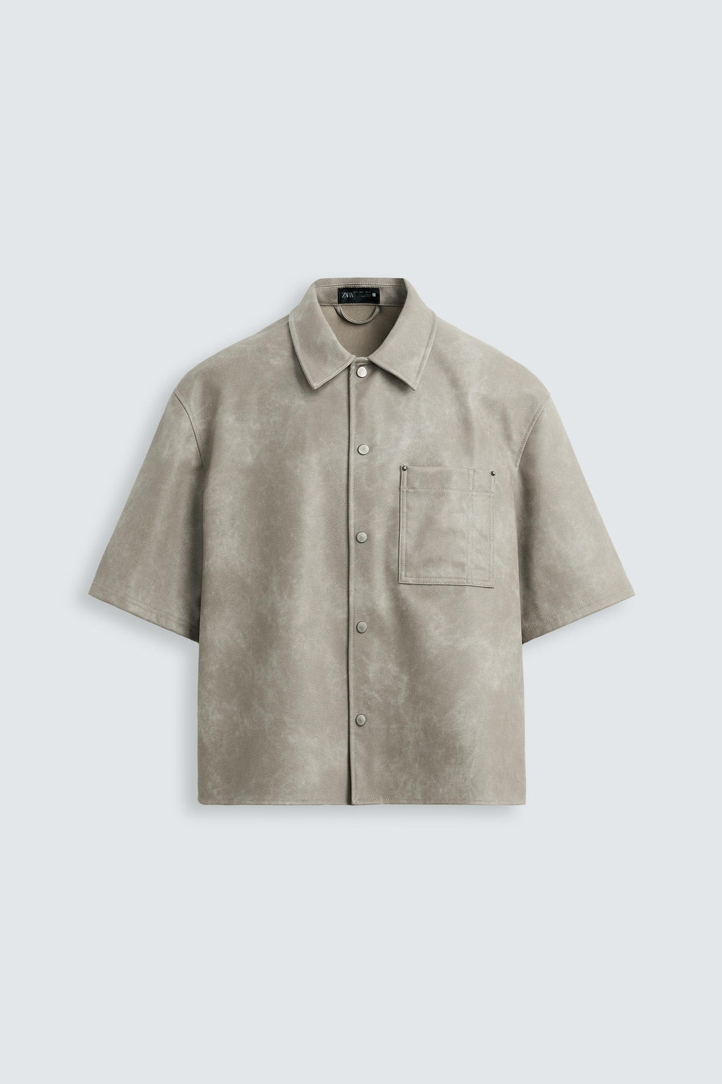 LEATHER EFFECT OVERSHIRT - Zara фото 7