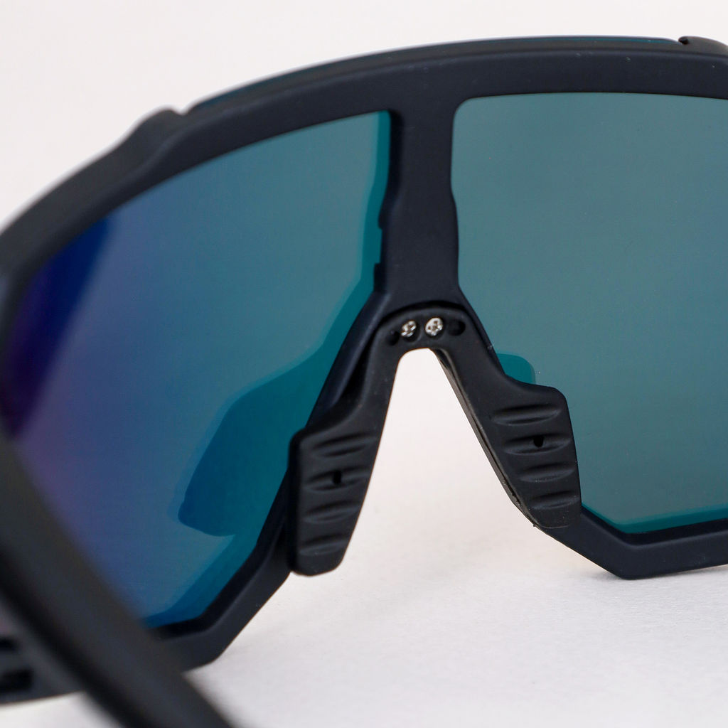 Очки спортивные солнцезащитные ESLNF. ударопрочные. Линза: HD POLARIZED-Зеркальная. Silicone переносица и боковые душки. Черный-Оранжевый /уп 50/ - ГалеонТрейд фото 8