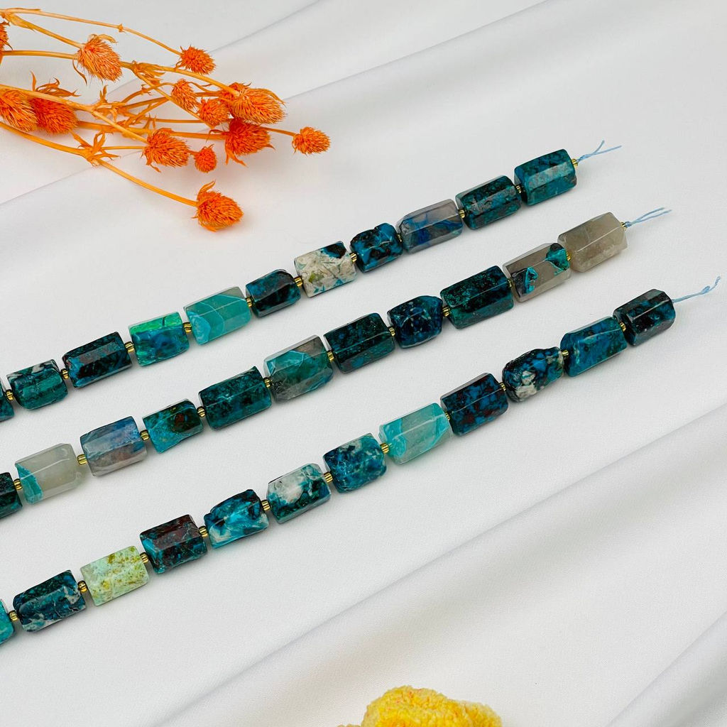 Бусины для украшений из Хризоколлы - Радуга самоцветов фото 3