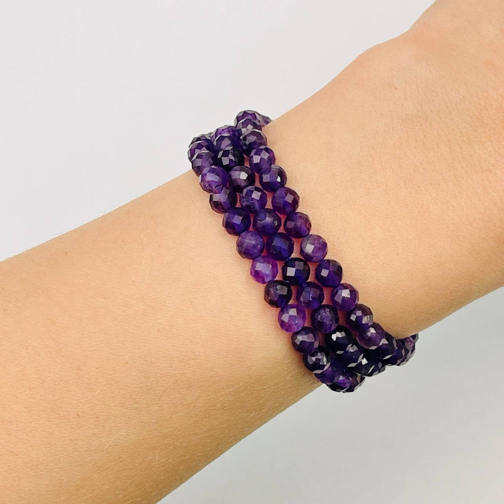 Бусины для украшений из Аметиста (76 бусин)