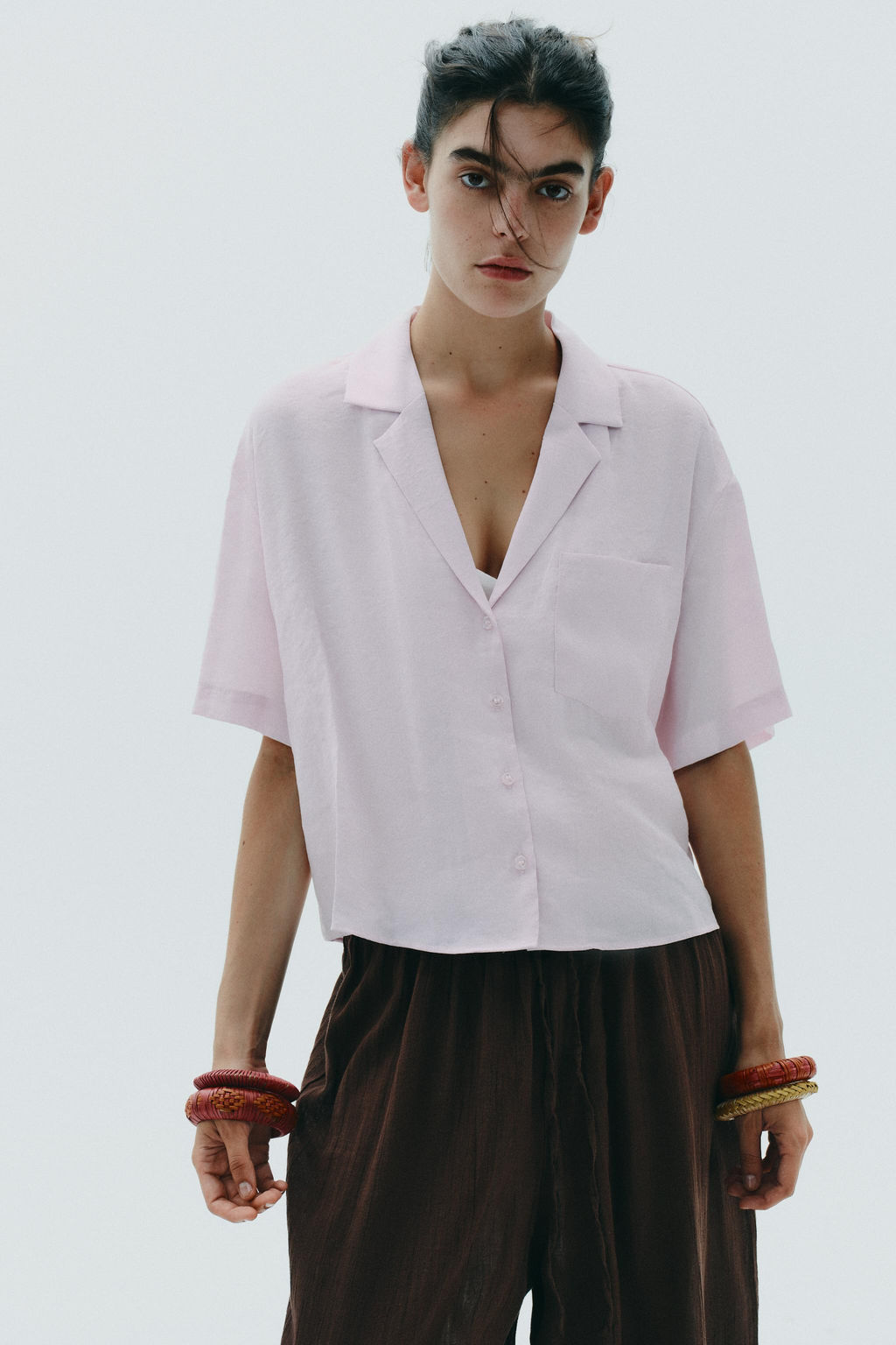 FLOWING SHIRT WITH POCKET - Zara фото 27