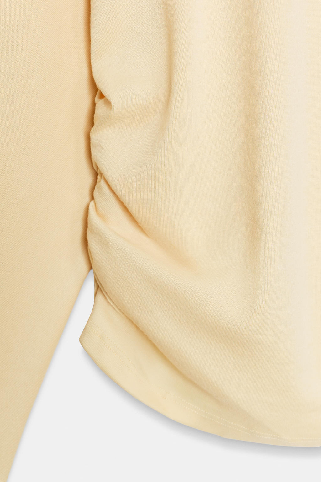 CAMISETA DRAPEADO LATERAL / Mantequilla - Zara фото 8
