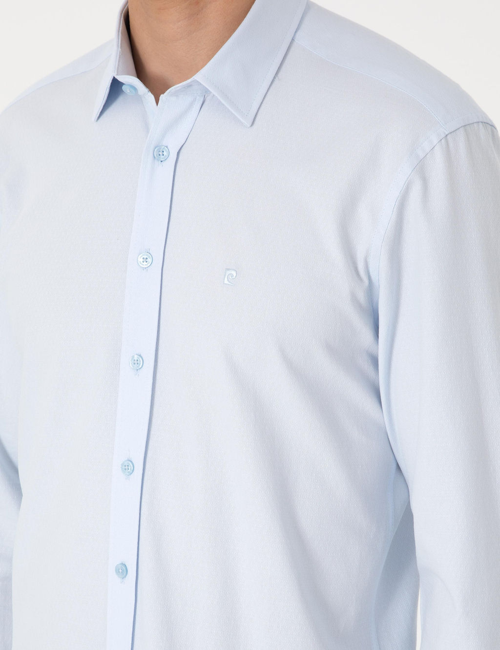 A__k Mavi Slim Fit Uzun Kollu G_mlek - Pierre cardin фото 7