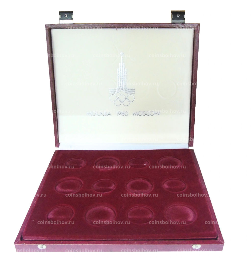 Коробка для монет номиналом 5 и 10 рублей Олимпиада-80 (б\у)