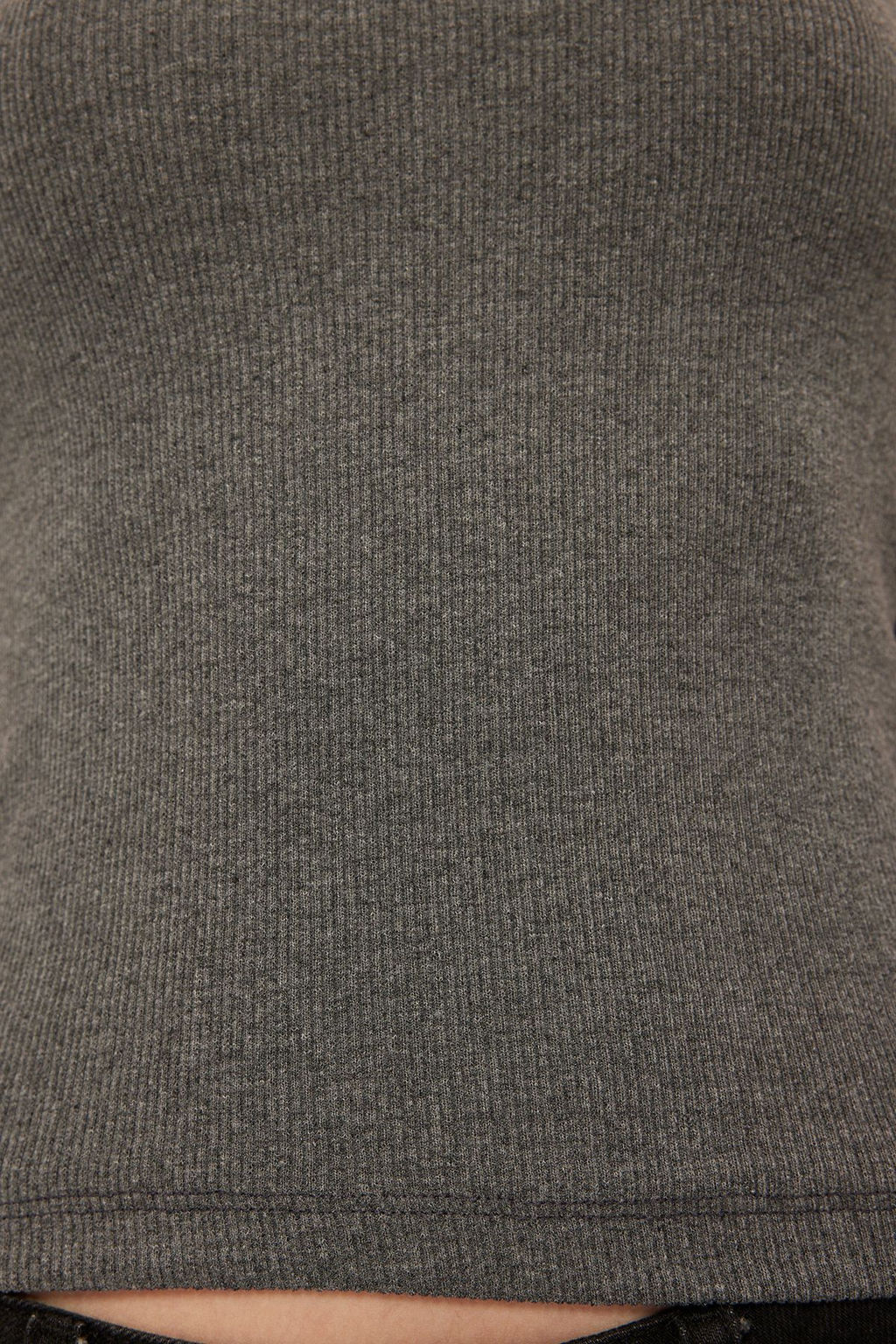 TRENDYOLMILLA Siyah Cizgili-Duz Antrasit 2li Paket Ask?l? Fitted Esnek Fitilli Orme Atlet TWOSS25AL00027 фото 3