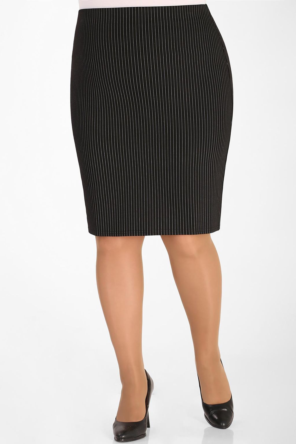 Юбка в полоску классическая женская больших размеров