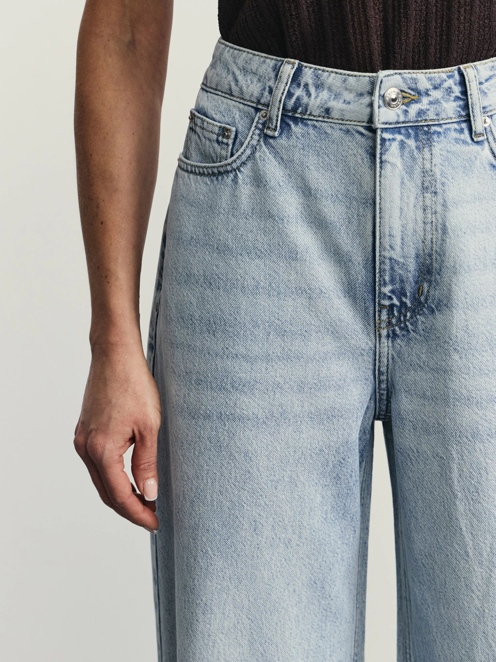 Джинсы wide leg с высокой посадкой / Zarina  фото 5