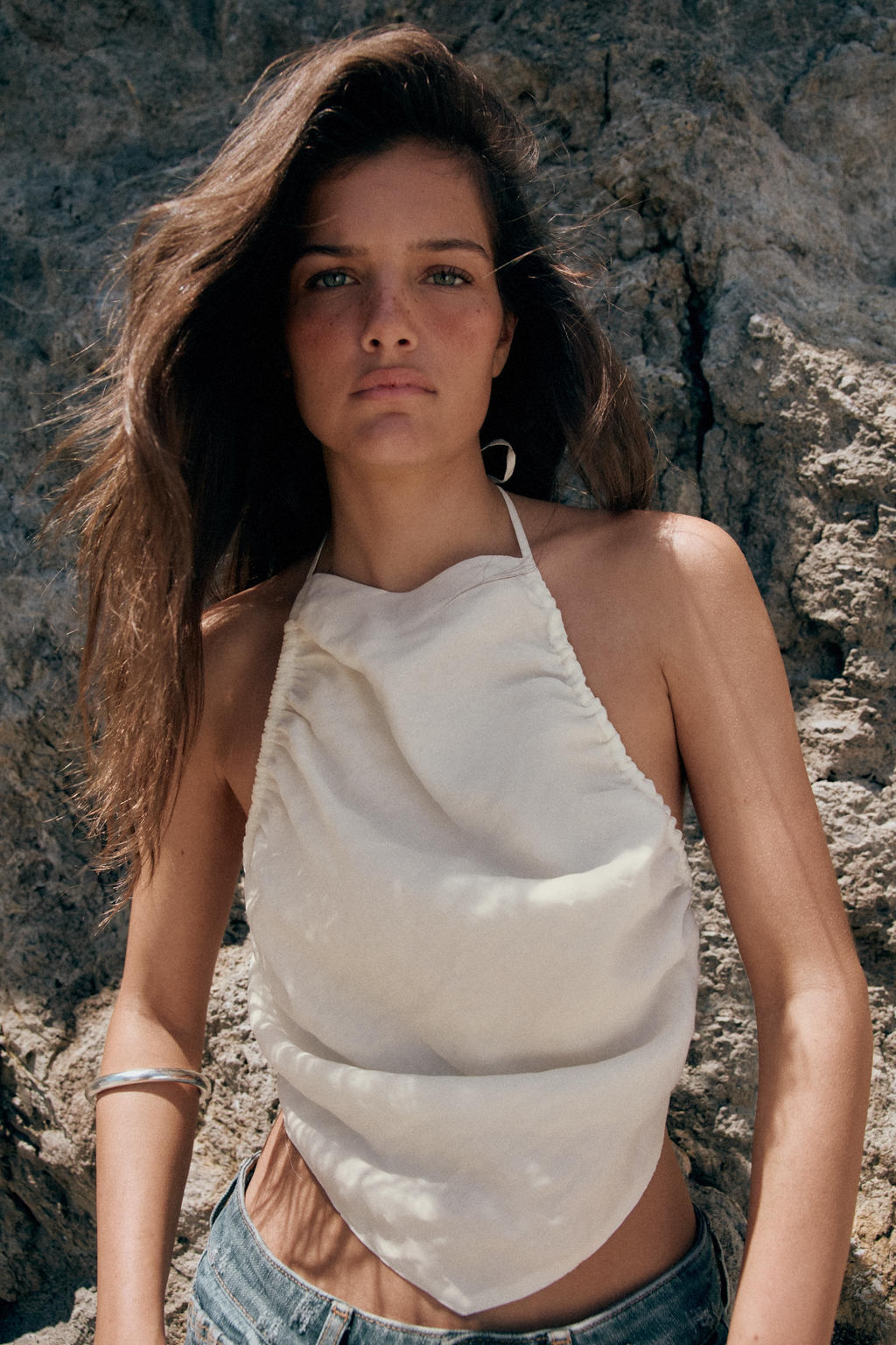 TOP HALTER FRUNCES / Blanco - Zara фото 3