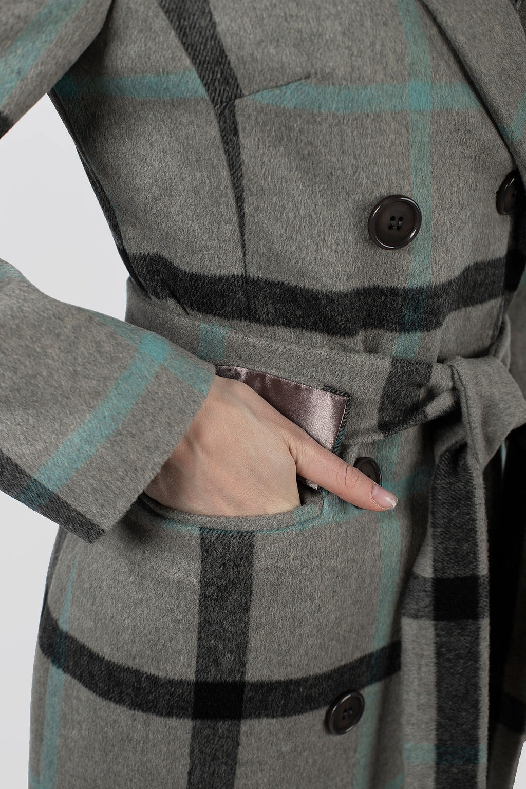 Пальто женское демисезонное (пояс) - El podio фото 7