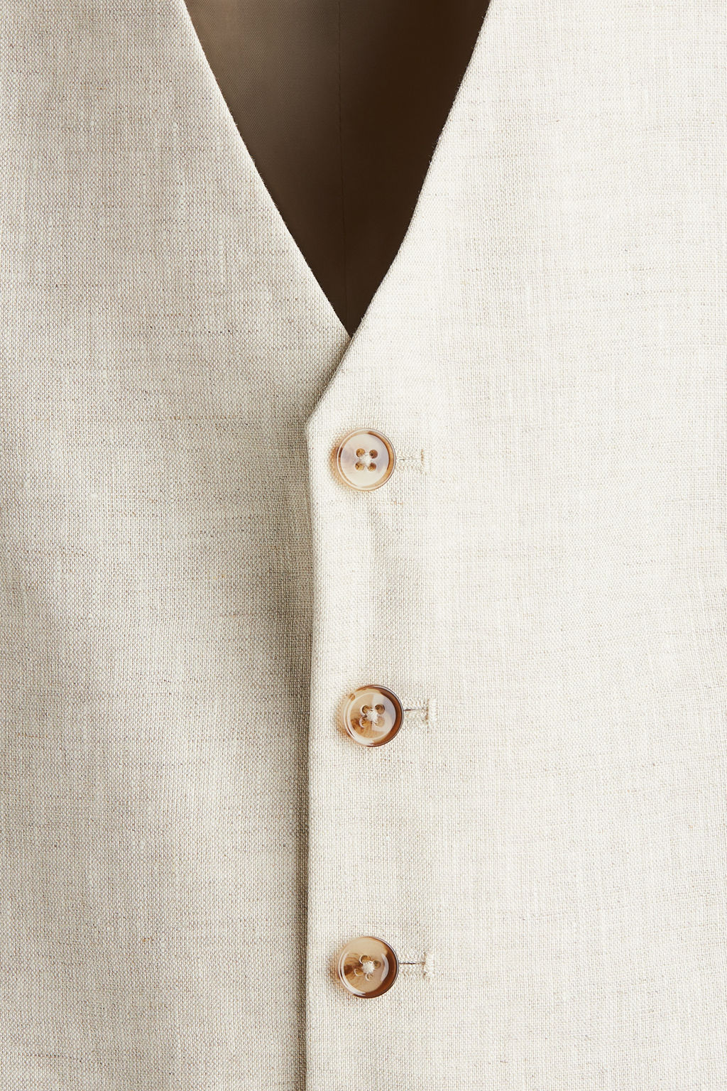 Chaleco de traje en lino Slim Fit - H&m фото 5