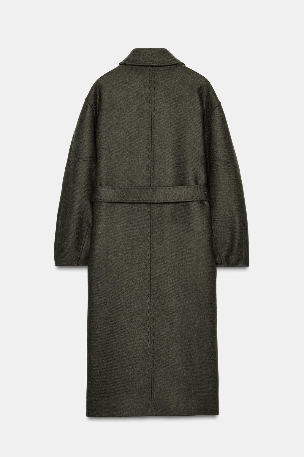 WOOL COAT WITH PUFF SLEEVES AND CONTRAST COLLAR - Zara фото 9
