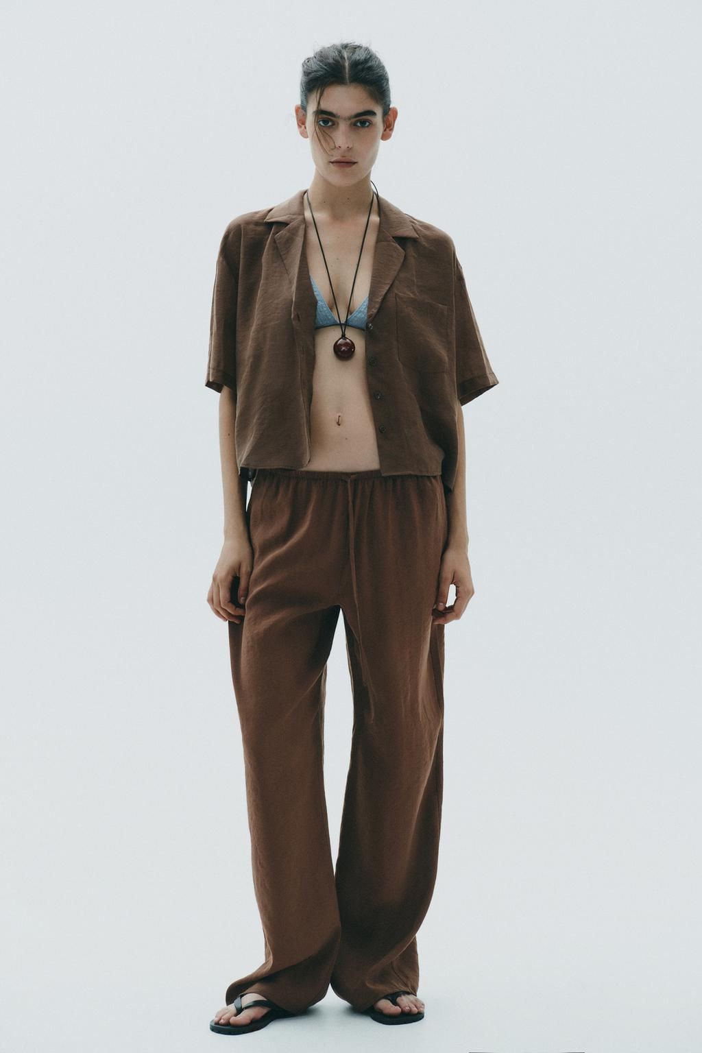 FLOWING SHIRT WITH POCKET - Zara фото 8