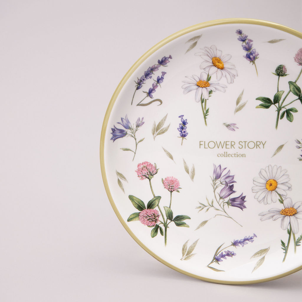 ТАРЕЛКА ЗАКУСОЧНАЯ AGNESS FLOWER STORY 21*2,5 СМ  фото 3
