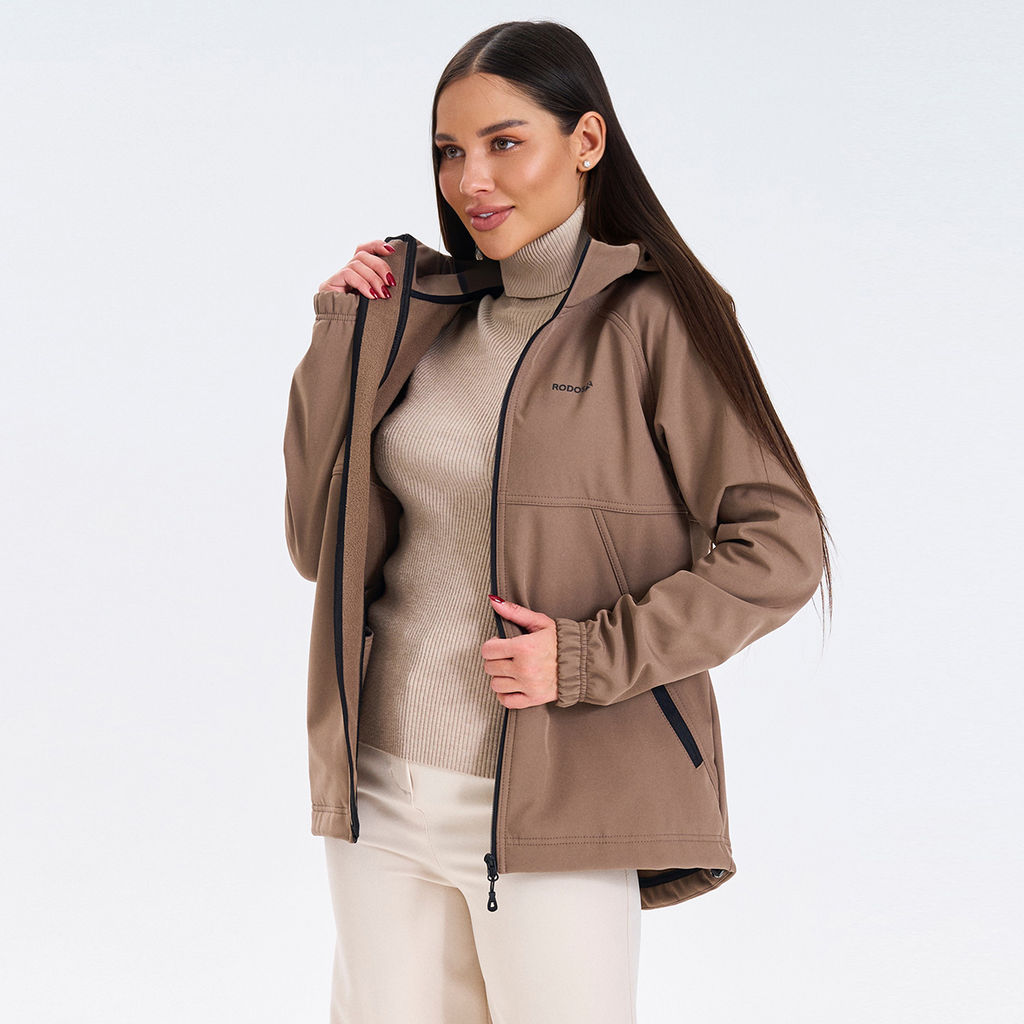 RODOS Ветровка softshell женская демисезон М-312 Какао