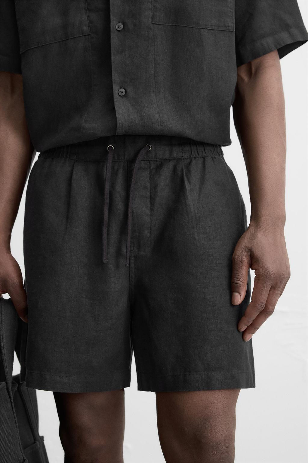 100% LINEN BERMUDA SHORTS - Zara фото 5