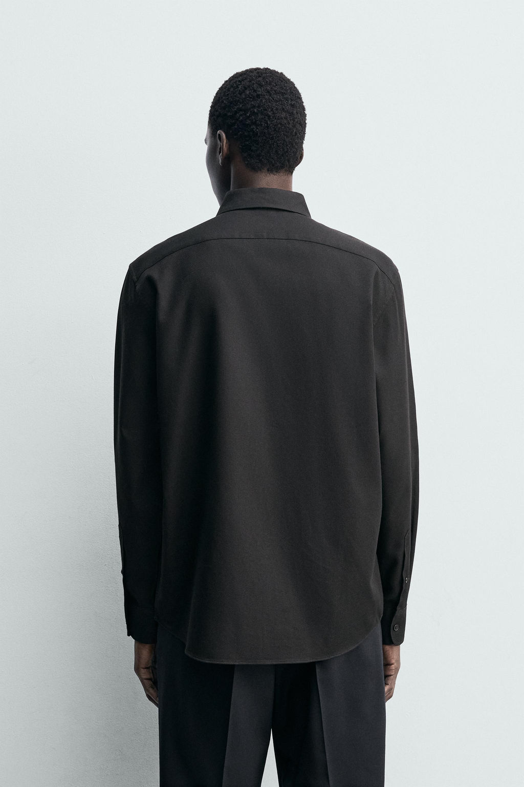 Рубашка CAMISA ESTRUCTURA EASY CARE черная