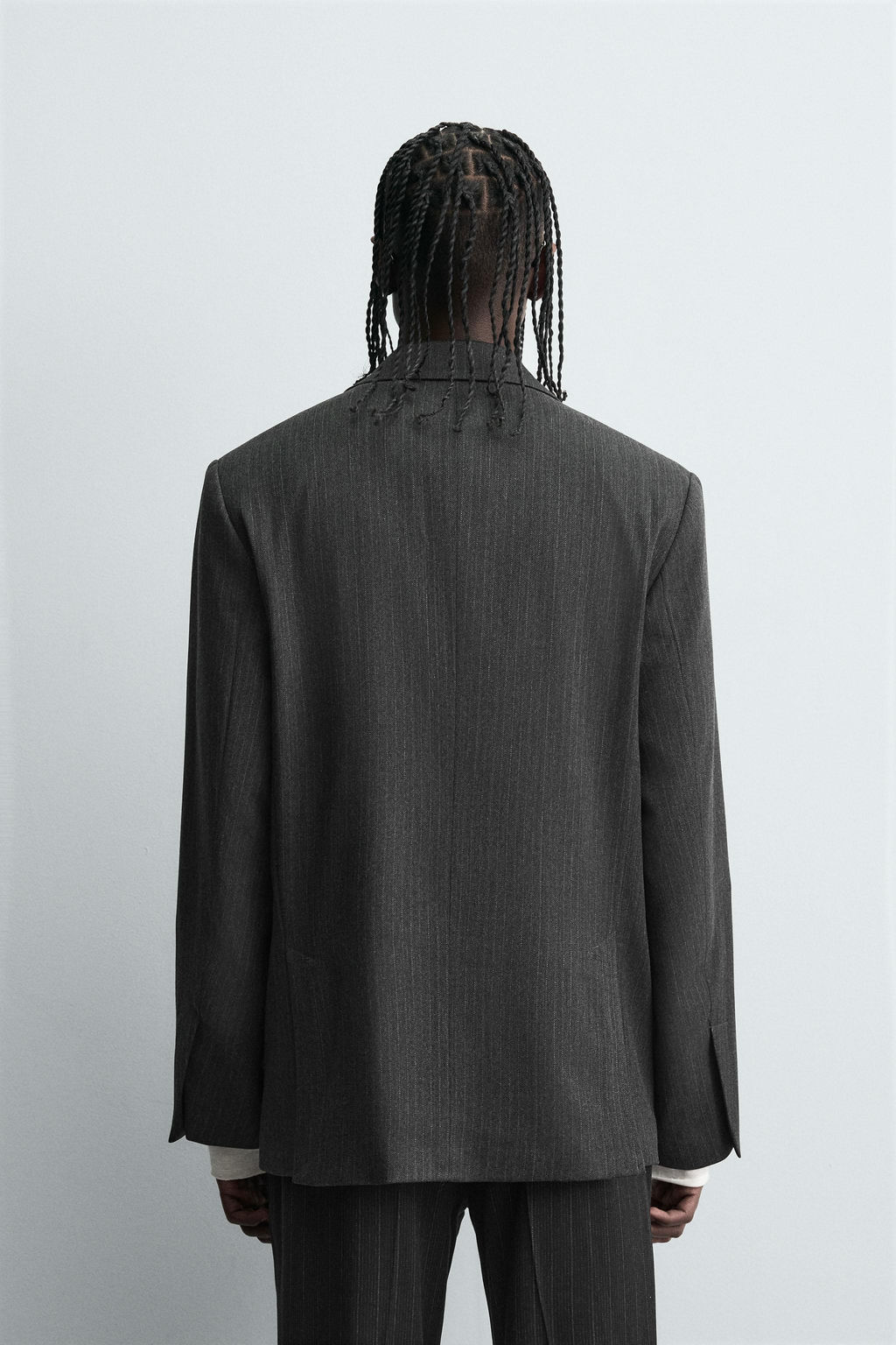 STRIPED DOUBLE-BREASTED BLAZER - Zara фото 3