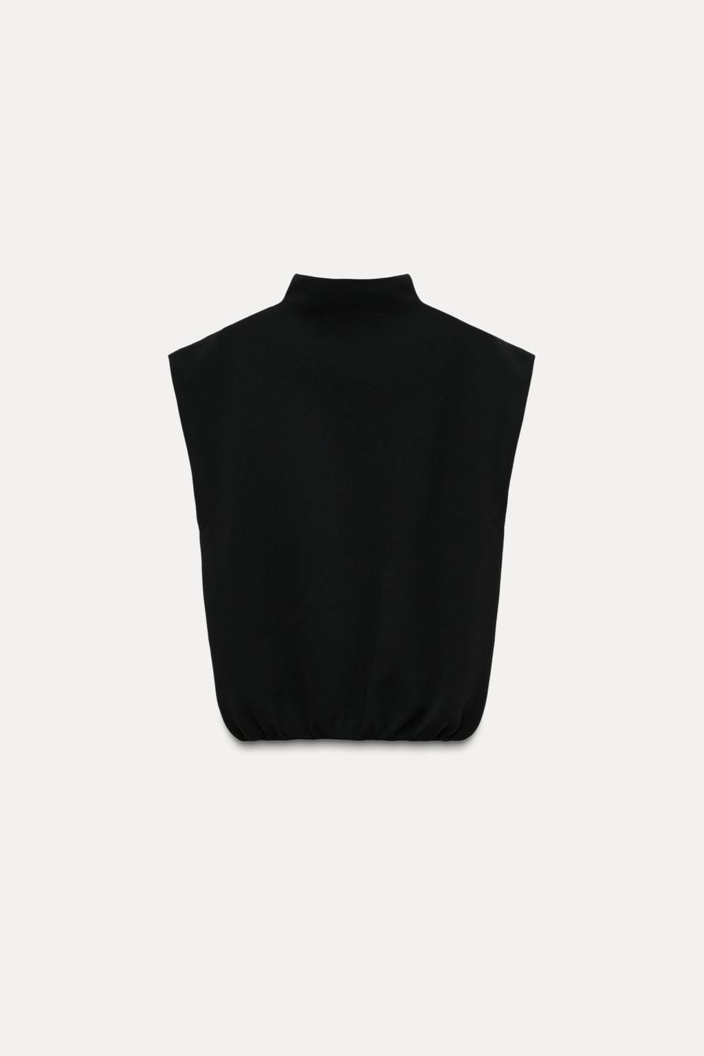PLAIN STITCH HIGH NECK TOP - Zara фото 6