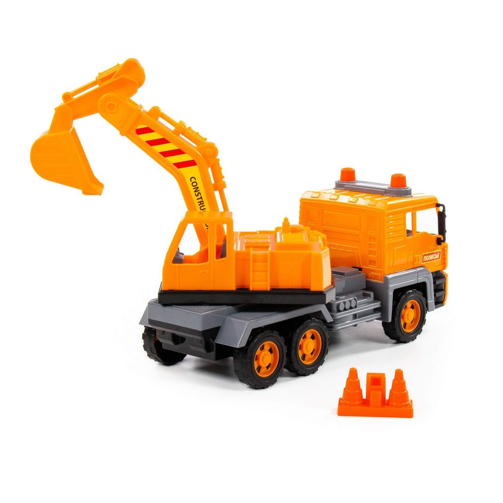 Алмаз, автомобиль-экскаватор инерционный (в сеточке) - Полесье фото 4