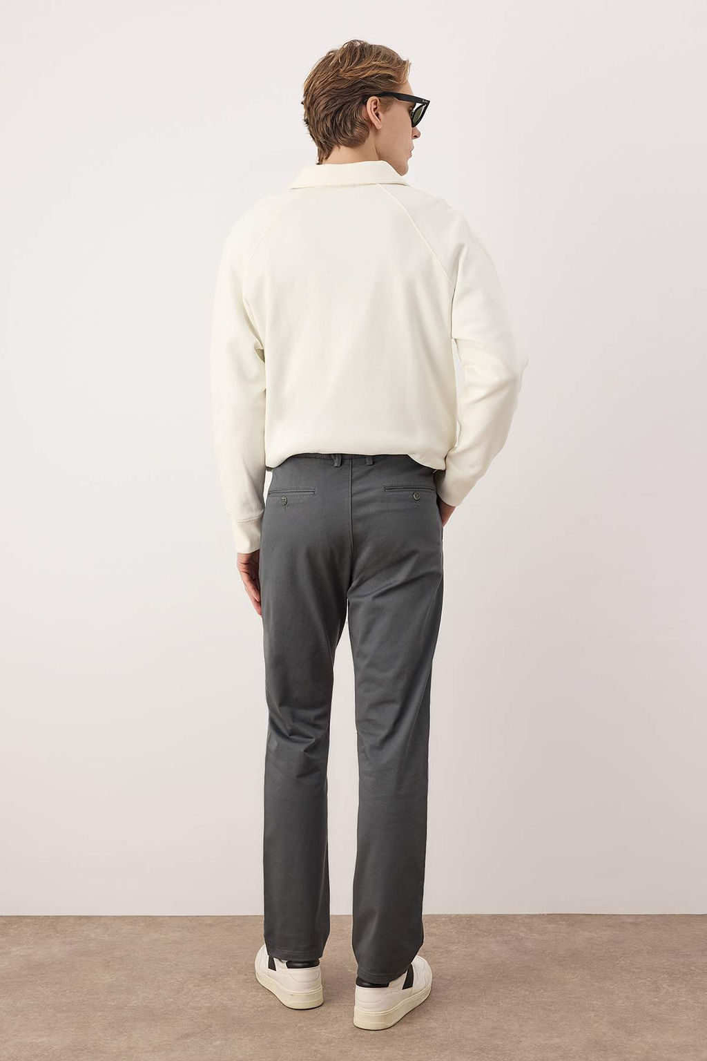 Olive Erkek Gabardin Dokulu Kumas Pantolon TMNAW26PL00026