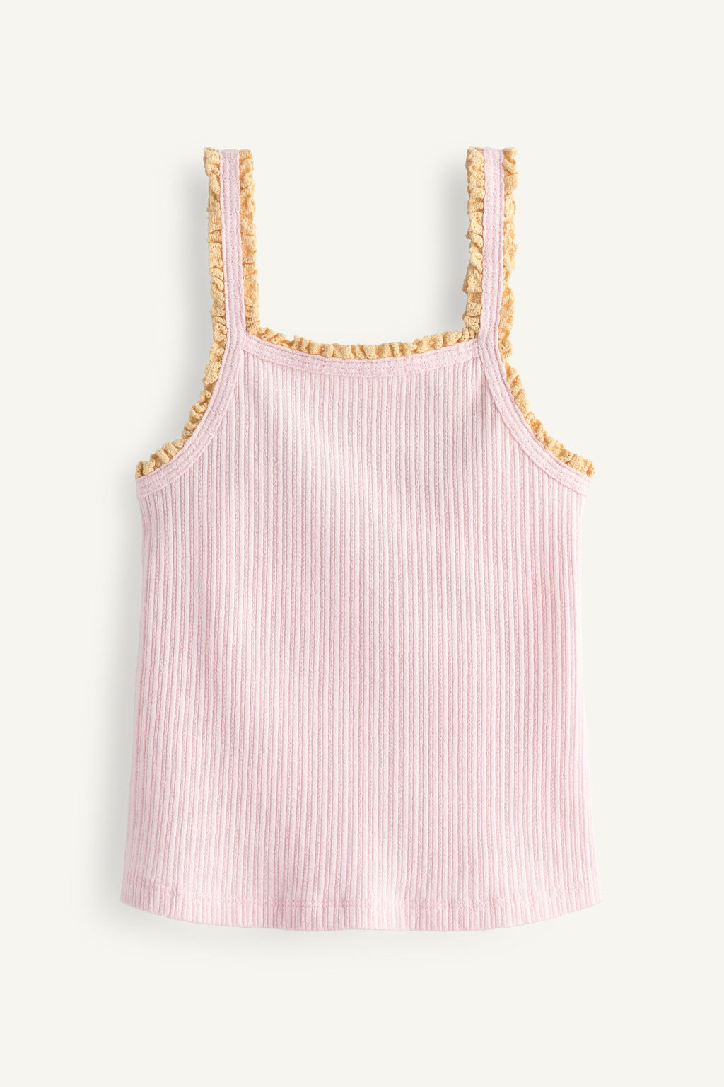 TOP TIRANTES RIB PUNTILLA CONTRASTE LIMITED EDITION / Rosa pastel - Zara фото 4