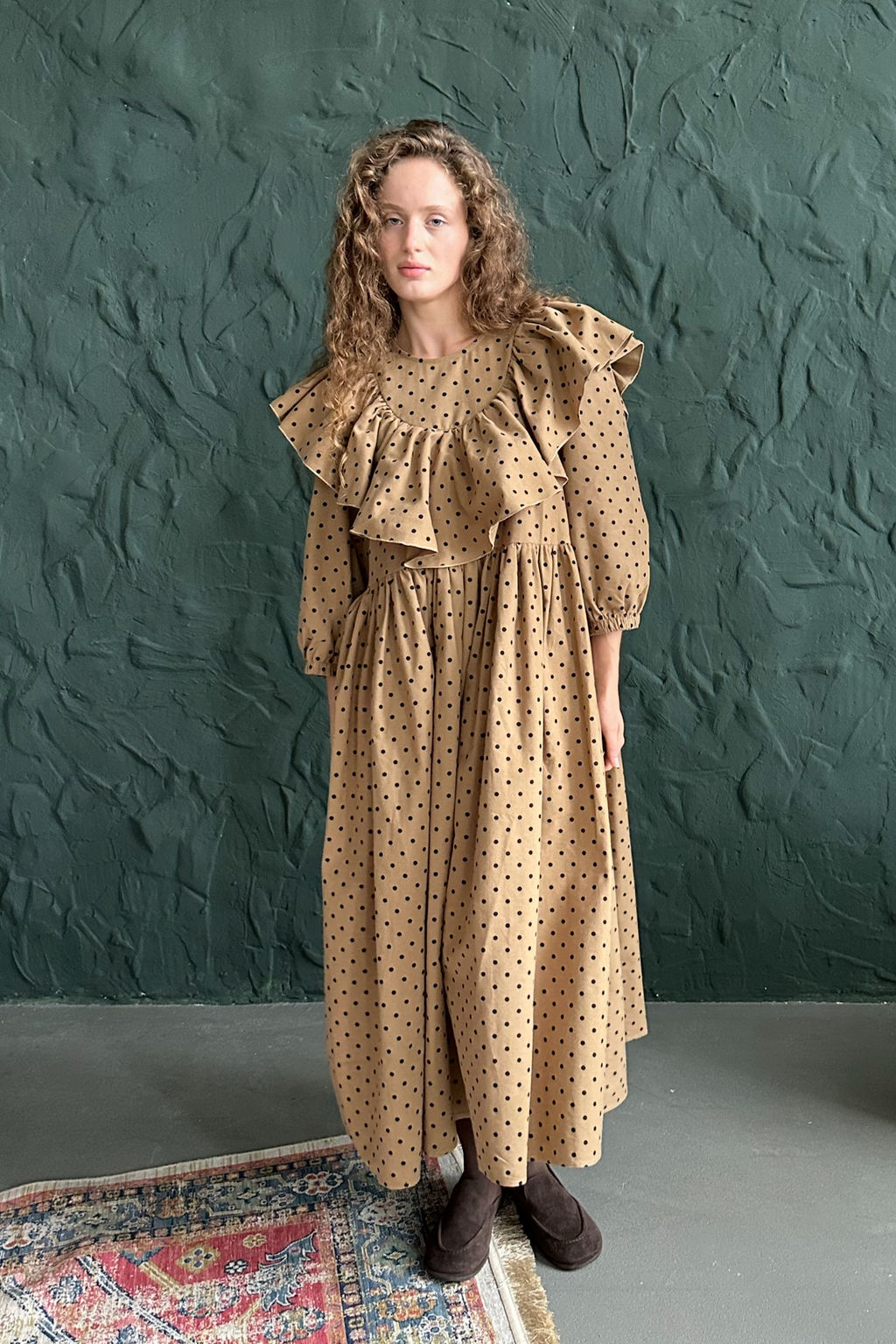 Платье женское STREET074/05/Песочный, черный