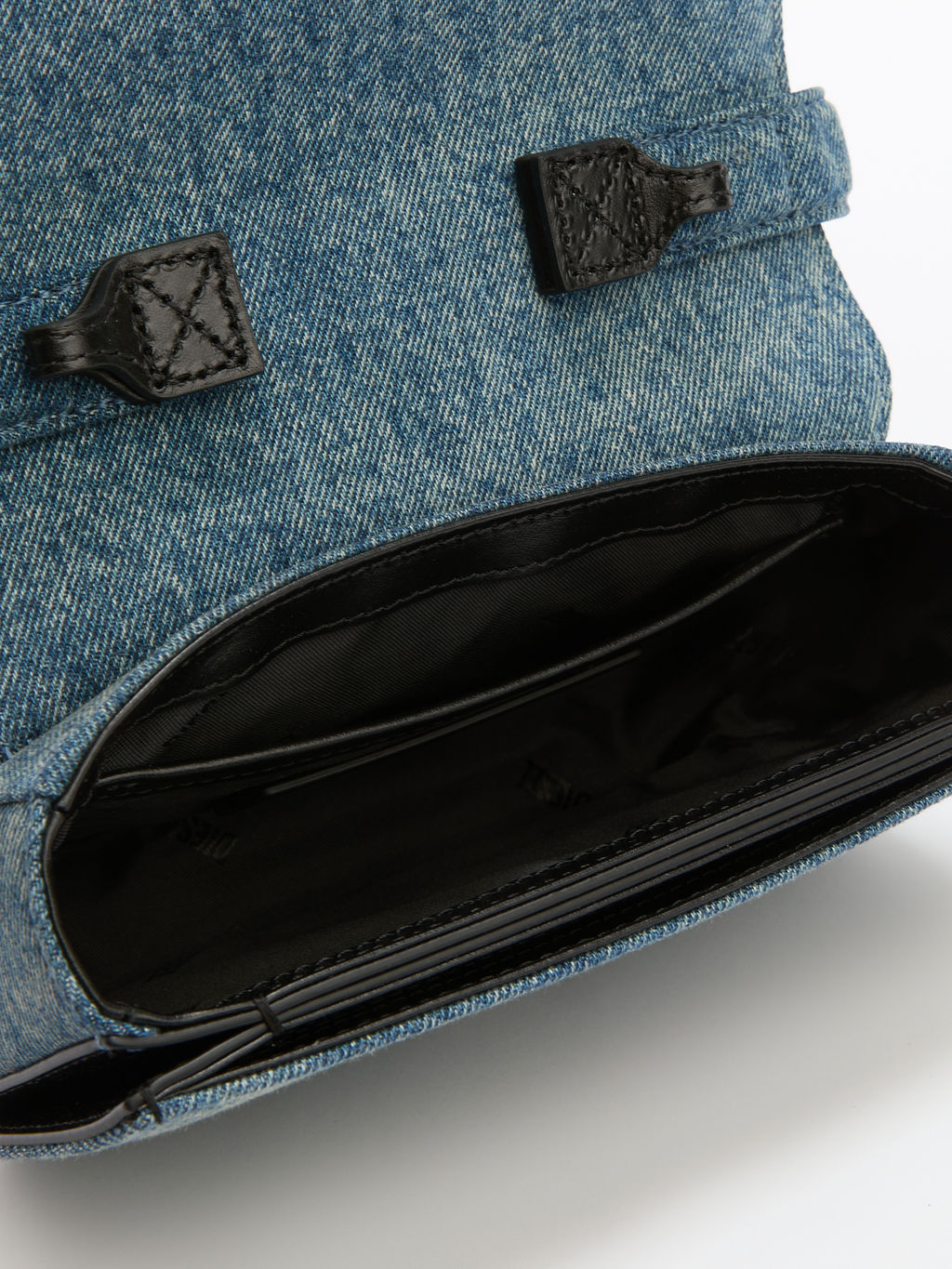 Женская сумка на плечо из денима DIESEL 1DR Артикул 4285075, синий  фото 5