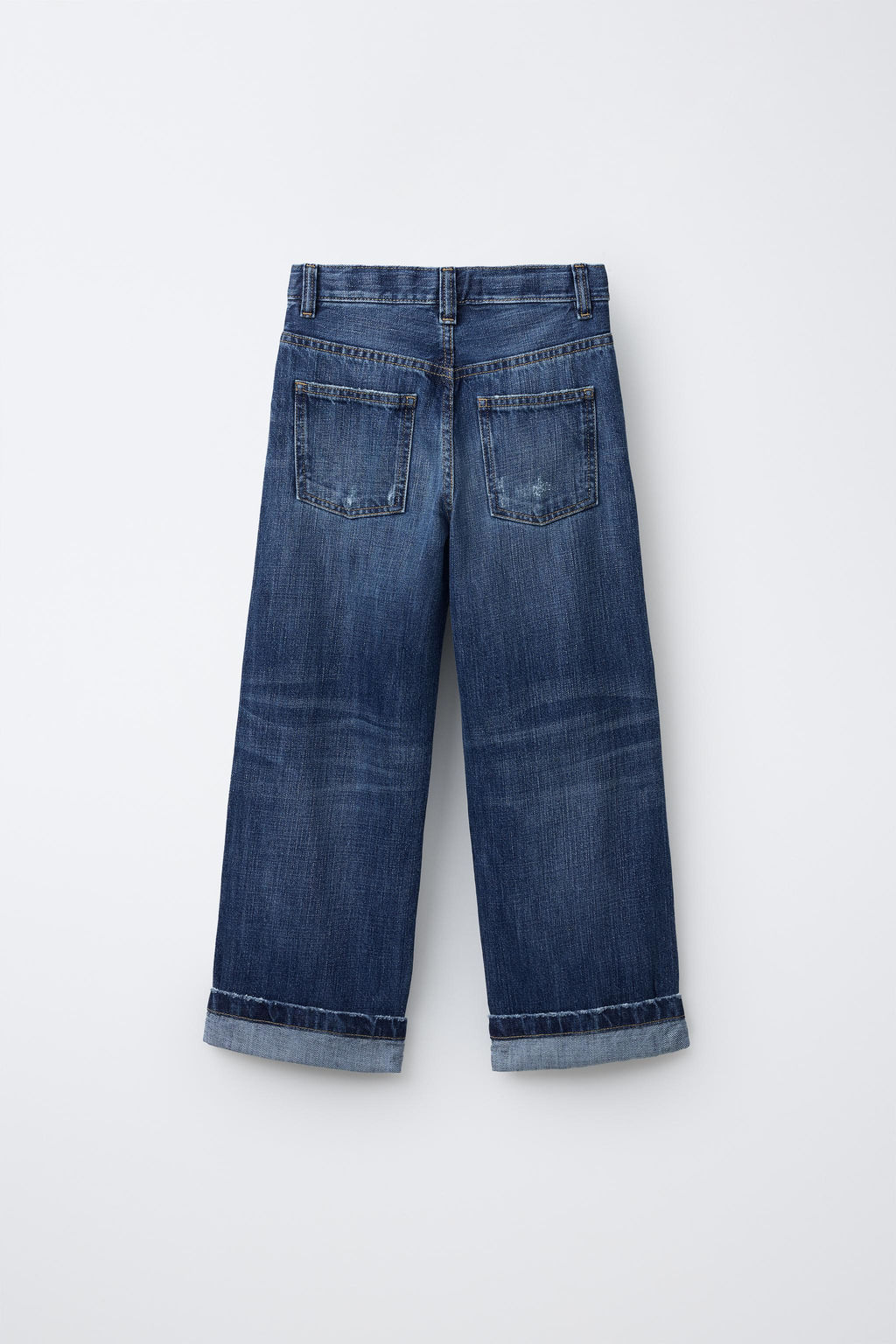 LOOSE FIT JEANS WITH SELVEDGE TURN-UP HEM - Zara фото 9
