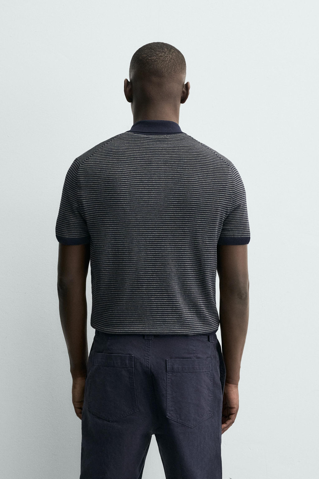 REGULAR FIT STRIPED KNIT POLO SHIRT - Zara фото 10