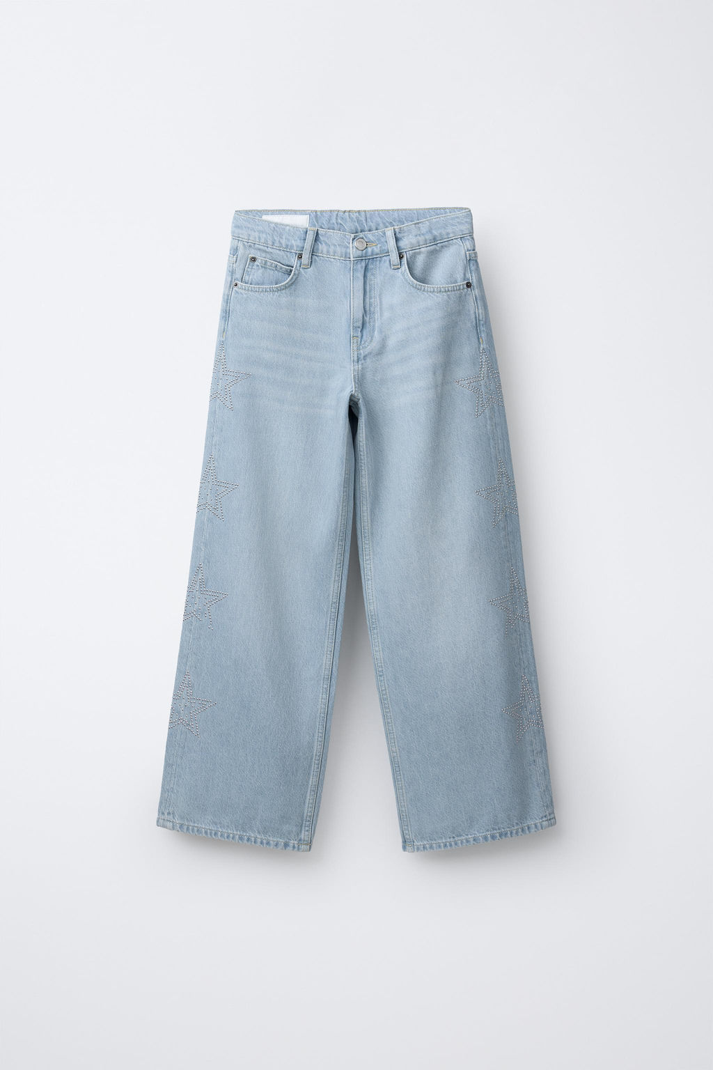 WIDE-LEG JEANS WITH STARS - Zara фото 5