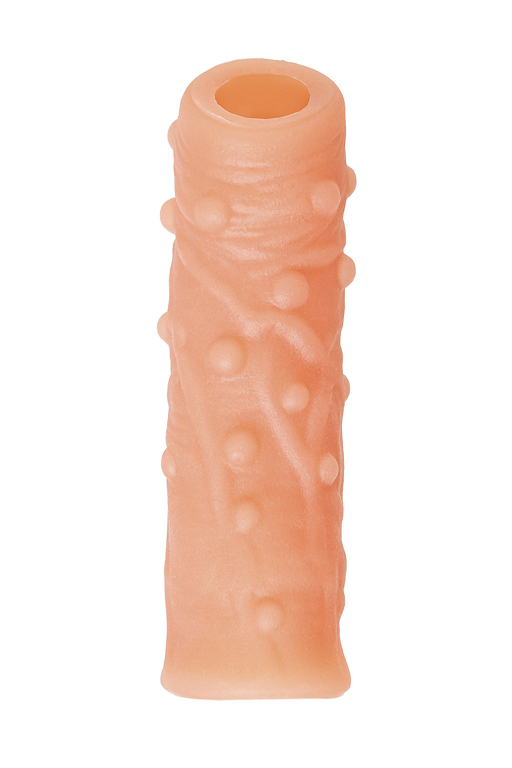 Насадка реалистичная KOKOS NUDE SLEEVE с дополнительной стимуляцией, TPE, телесная, 10 см