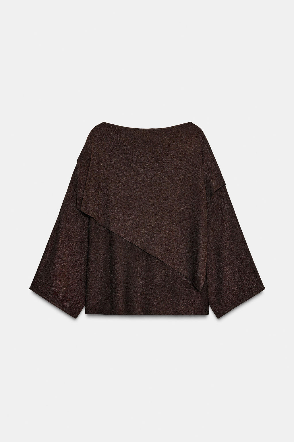 METALLIC THREAD KNIT CAPE JUMPER - Zara фото 4