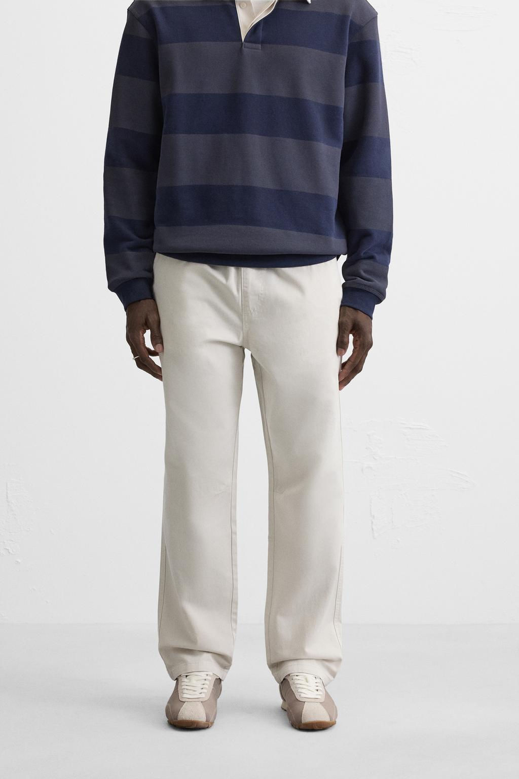 WASHED JOGGER WAIST TROUSERS - Zara фото 11