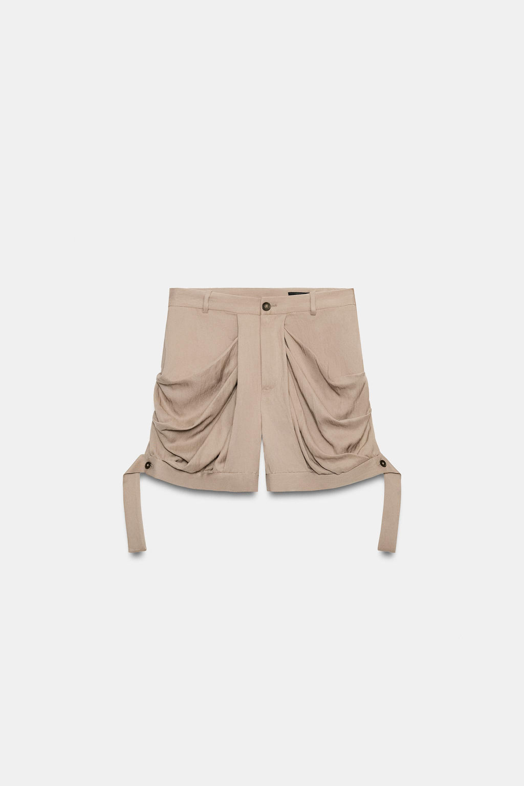 SHORTS FLUIDOS PLIEGUES ZW COLLECTION / Gris topo - Zara фото 3