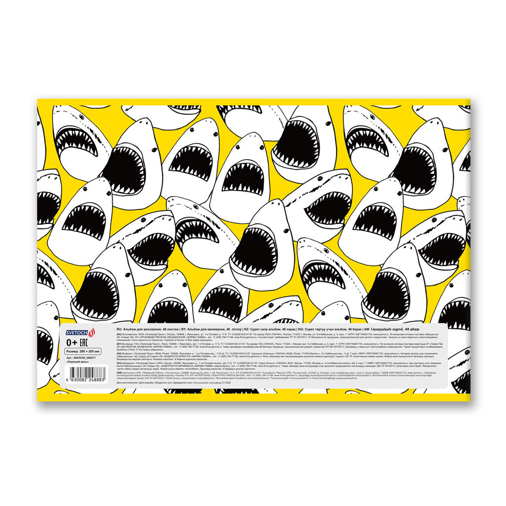 Светоч Альбом для рисования 100 г/м2 A4 29 х 20.5 см 48 л. на скобе 10 шт. 48АЛСК4_000271 Хороший день