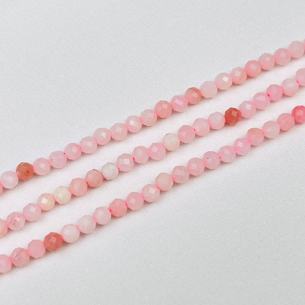 Бусины для украшений из розового Опала (98 бусин) 39 см