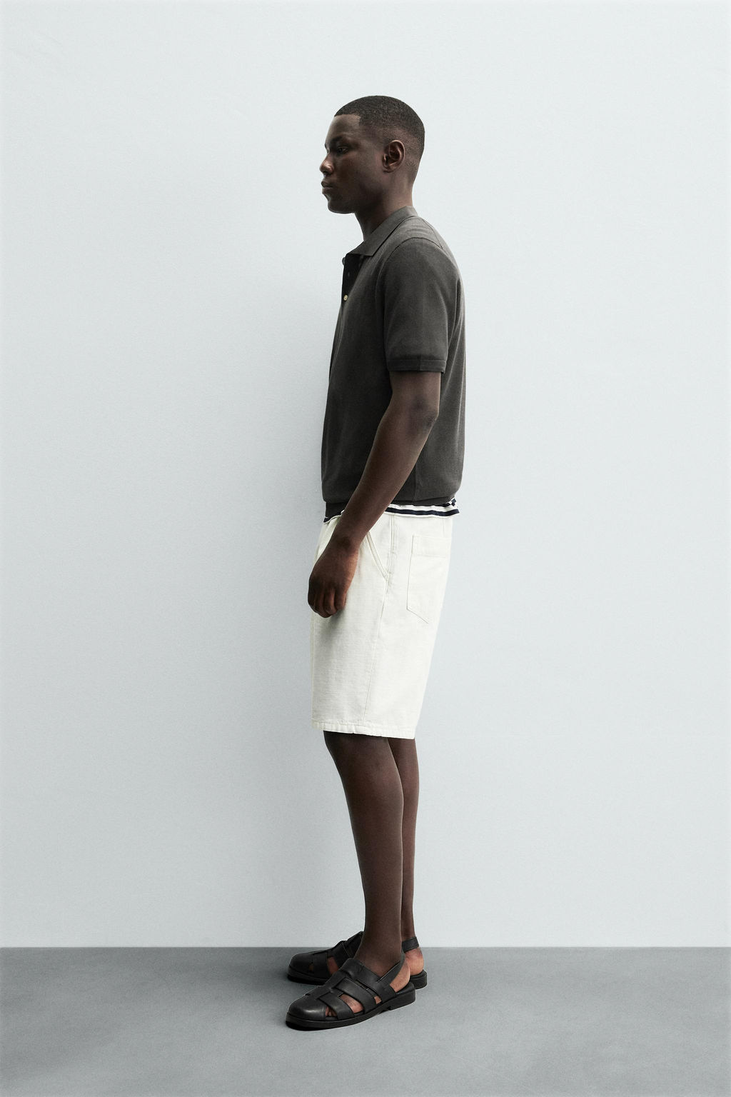 TEXTURED KNIT POLO SHIRT - Zara фото 4
