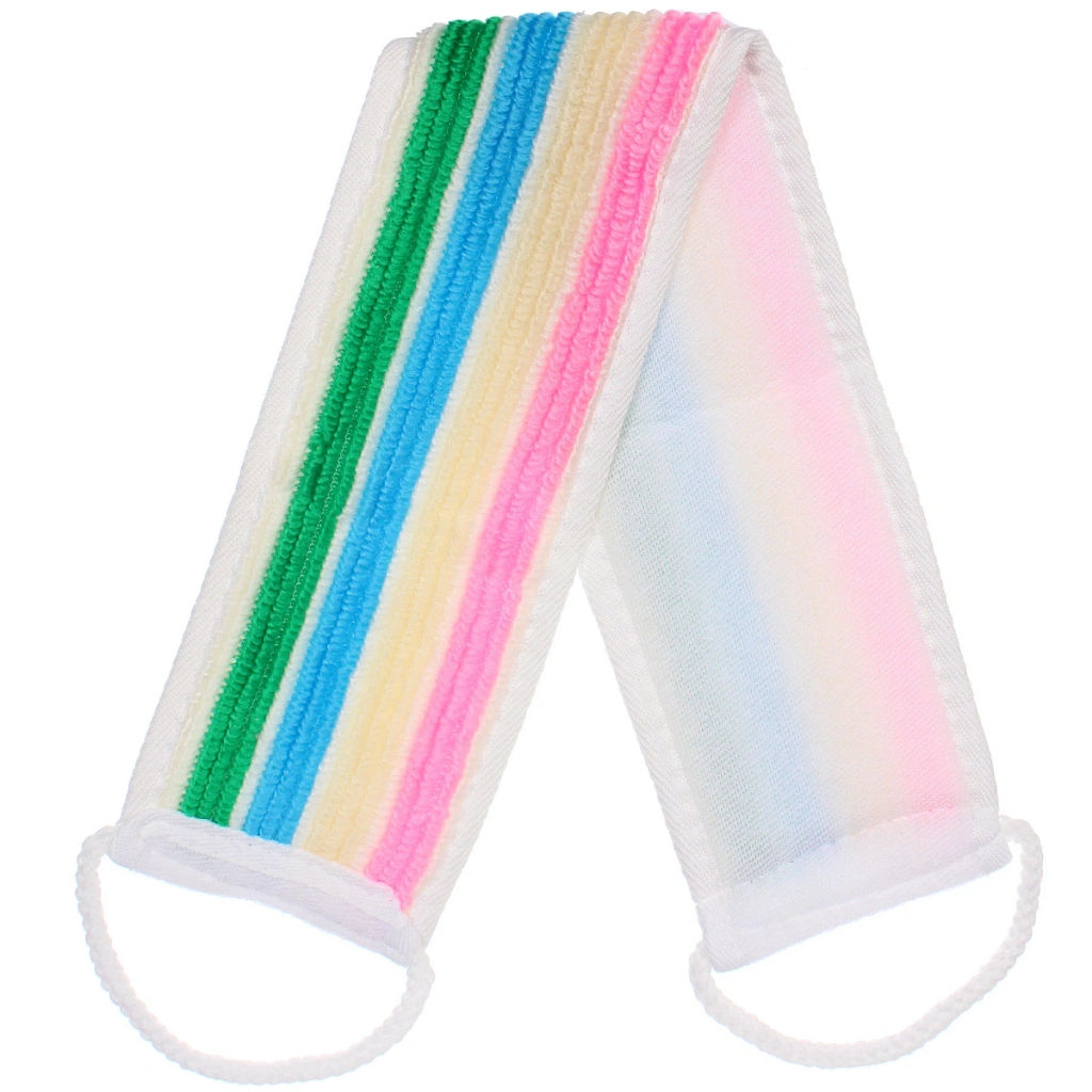 Цена за 3 шт. Мочалка для тела "ULTRAMARINE VOLNA", комбинированная, цвет как на фото, 59*10см (зип пакет и наклейка Ultramarine)