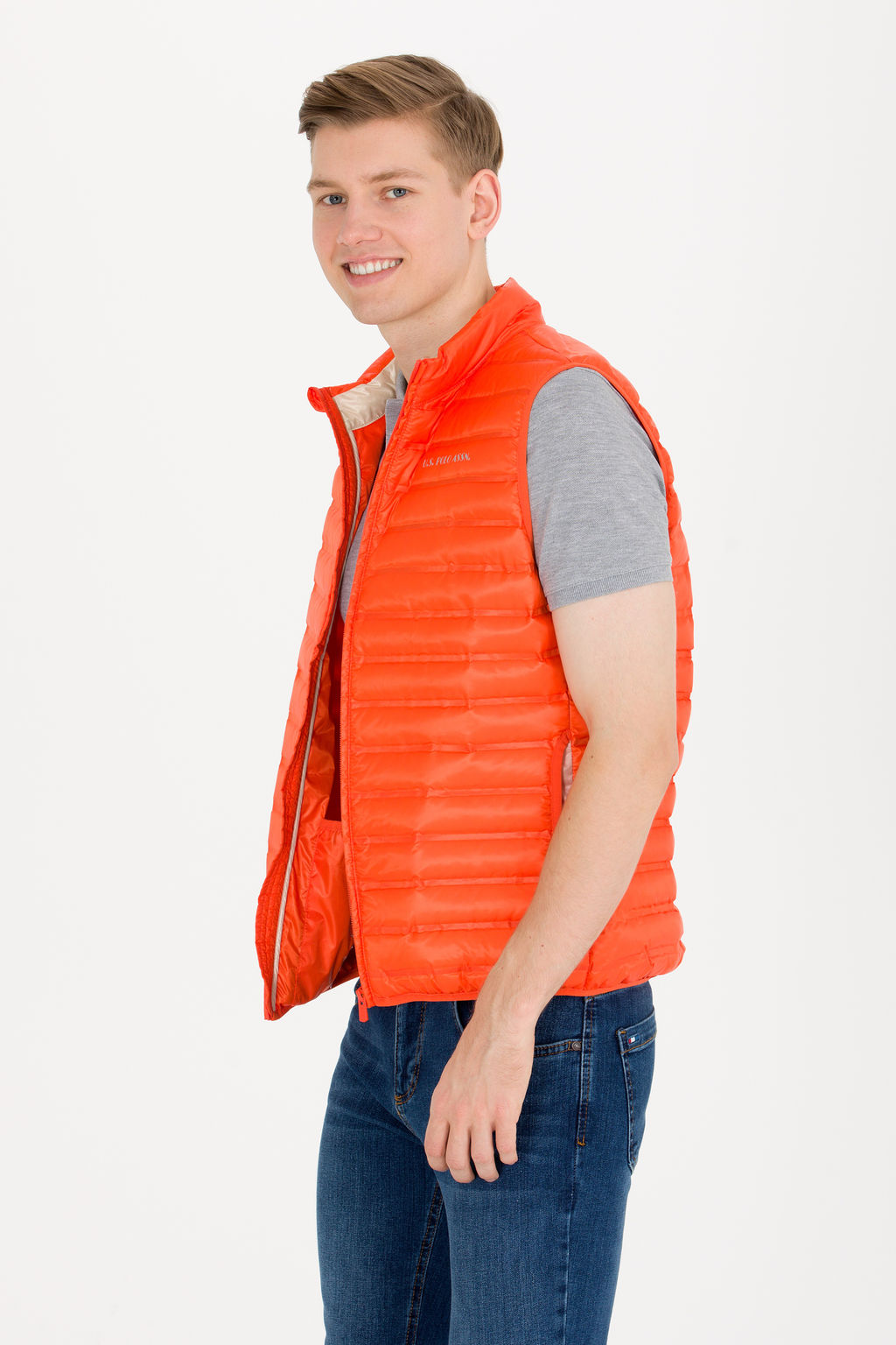 U. S. Polo Assn / Мужской оранжевый жилет - U.s. polo assn фото 11