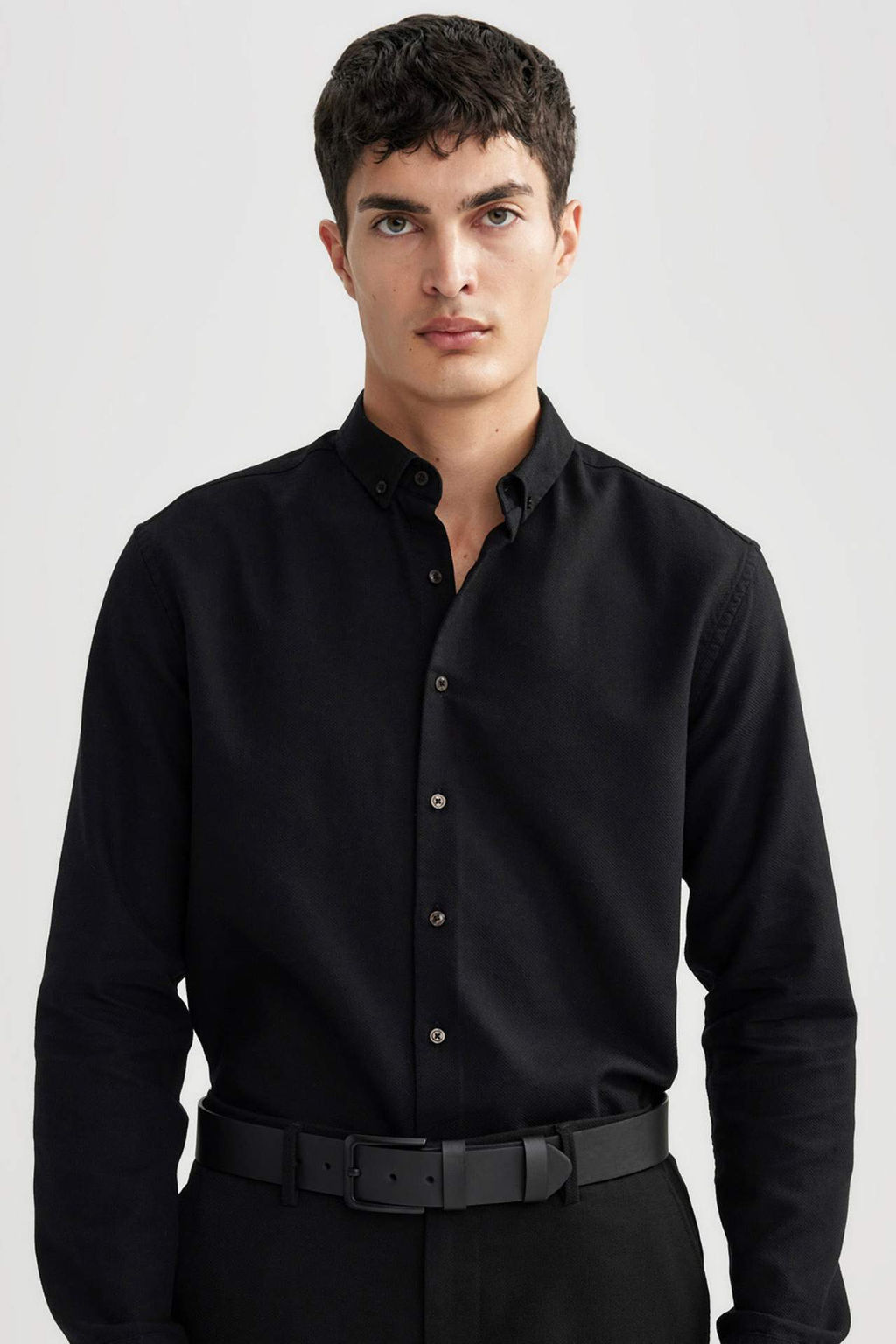 Modern Fit Dokulu Uzun Kollu Gomlek - Defacto фото 2