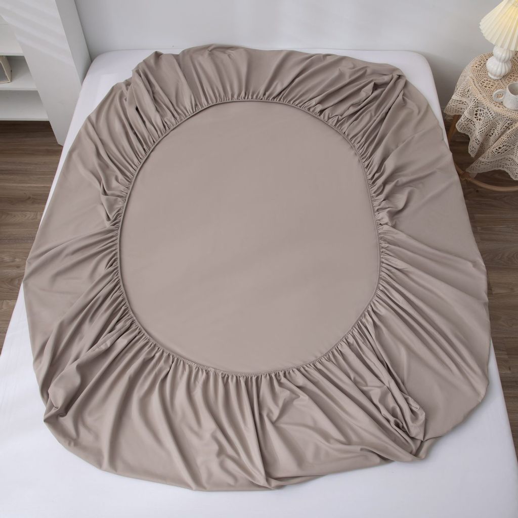 Комплект постельного белья Однотонный Сатин на резинке CSR028 Евро - Ситрейд фото 6